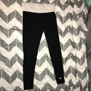 VS Pink fold over band yoga pants